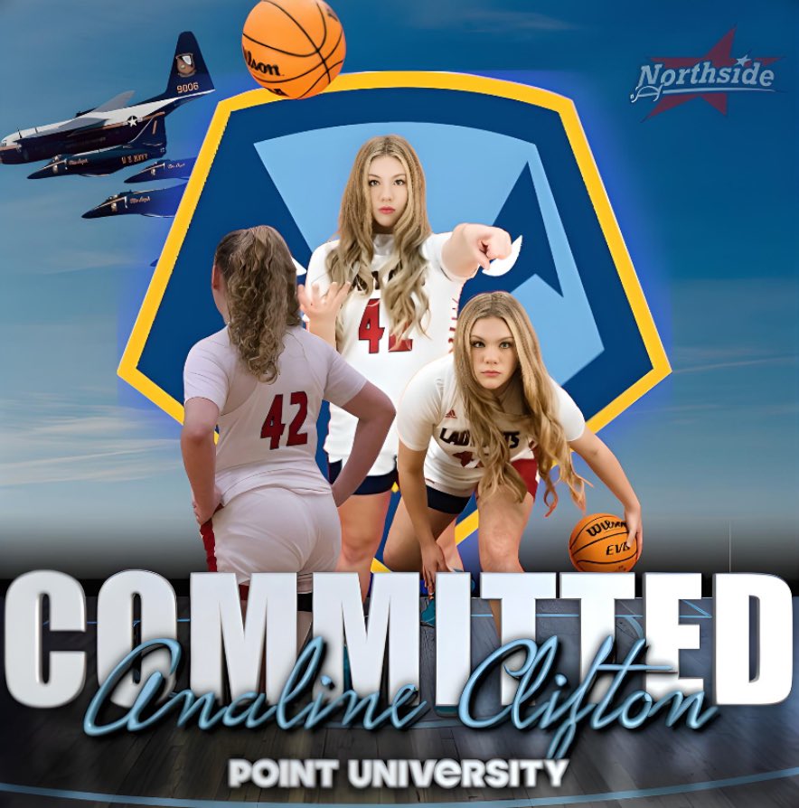 I am excited to announce my commitment to Point University to continue my academic and basketball journey. Big thanks to my family, coaches, and teammates for all the support! Go Skyhawks! 
#committed #blessed 
<a href="/Northsideladyp1/">Northside Lady Patriots</a> @TEAM_SSB22 <a href="/pksmith73/">Pamela Smith</a> <a href="/cliftonws74/">Baba Yaga</a>