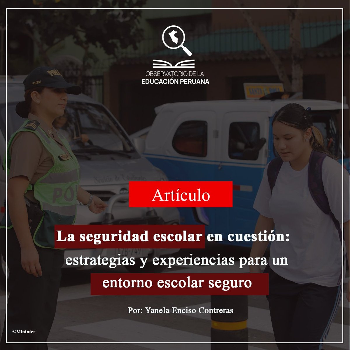 obeperu's tweet photo. 🚨¡La inseguridad en las escuelas peruanas es una realidad que no podemos ignorar!

Yanela Enciso  analiza la normativa vigente sobre la protección escolar y sus limitaciones.

🔗 Lee el artículo: https://t.co/DENp7c6H68

 #SeguridadEscolar #EducaciónSegura https://t.co/6JbgDL6icB