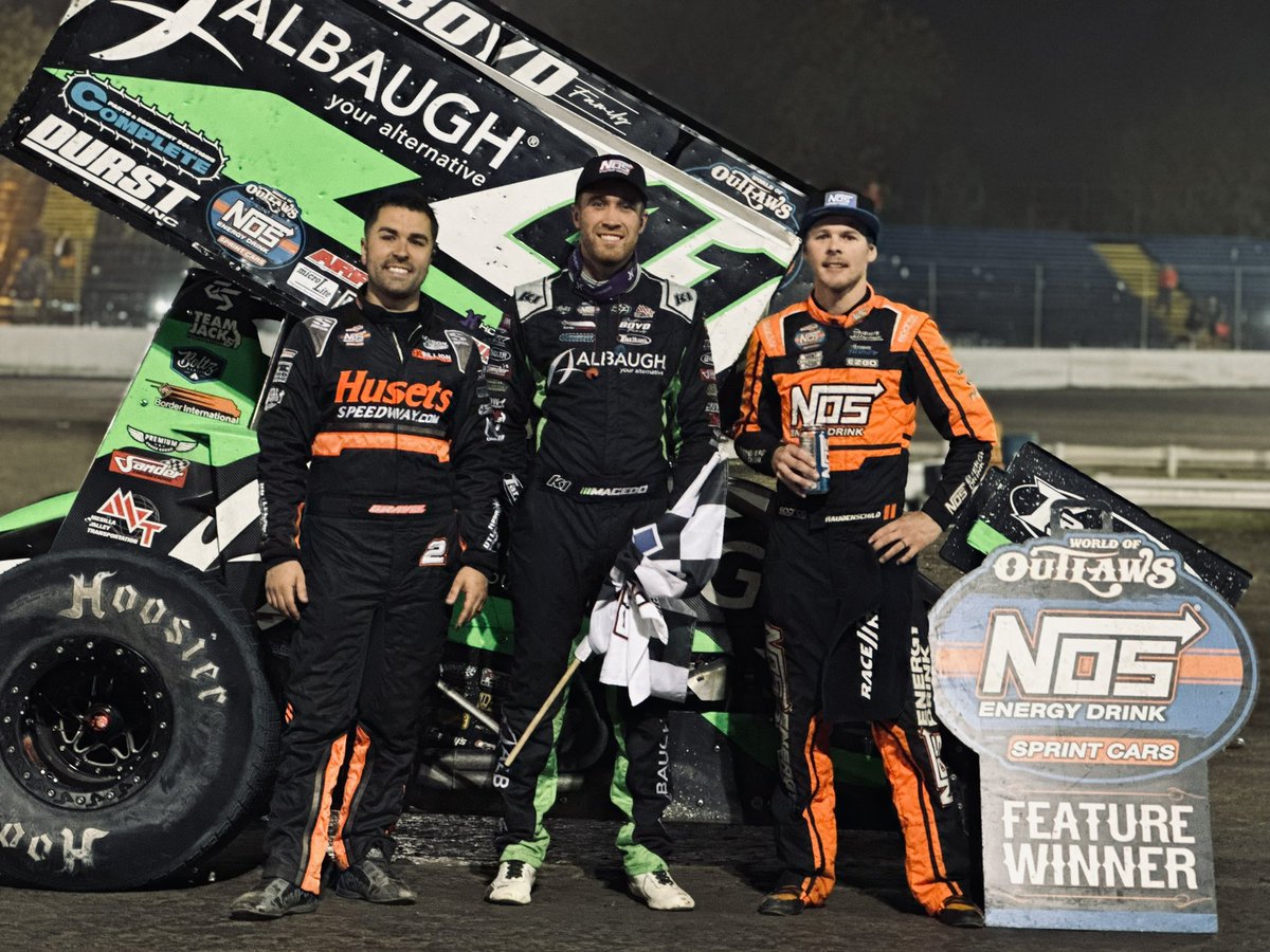 World of Outlaws (@worldofoutlaws) on Twitter photo Tonight’s <a href="/PPRIS_TheDitch/">Riverside Speedway</a> podium:
🥇@Carson_Macedo & <a href="/JJR41Updates/">Jason Johnson Racing</a>
🥈<a href="/DavidGravel/">David Gravel</a> & <a href="/BigGameMotorspt/">Big Game Motorsports</a>
🥉<a href="/Haudenschild_17/">Sheldon Haudenschild</a> & <a href="/SJMRacing17/">Stenhouse Jr. / Marshall Racing</a> Tonight’s <a href="/PPRIS_TheDitch/">Riverside Speedway</a> podium:
🥇@Carson_Macedo & <a href="/JJR41Updates/">Jason Johnson Racing</a>
🥈<a href="/DavidGravel/">David Gravel</a> & <a href="/BigGameMotorspt/">Big Game Motorsports</a>
🥉<a href="/Haudenschild_17/">Sheldon Haudenschild</a> & <a href="/SJMRacing17/">Stenhouse Jr. / Marshall Racing</a>
