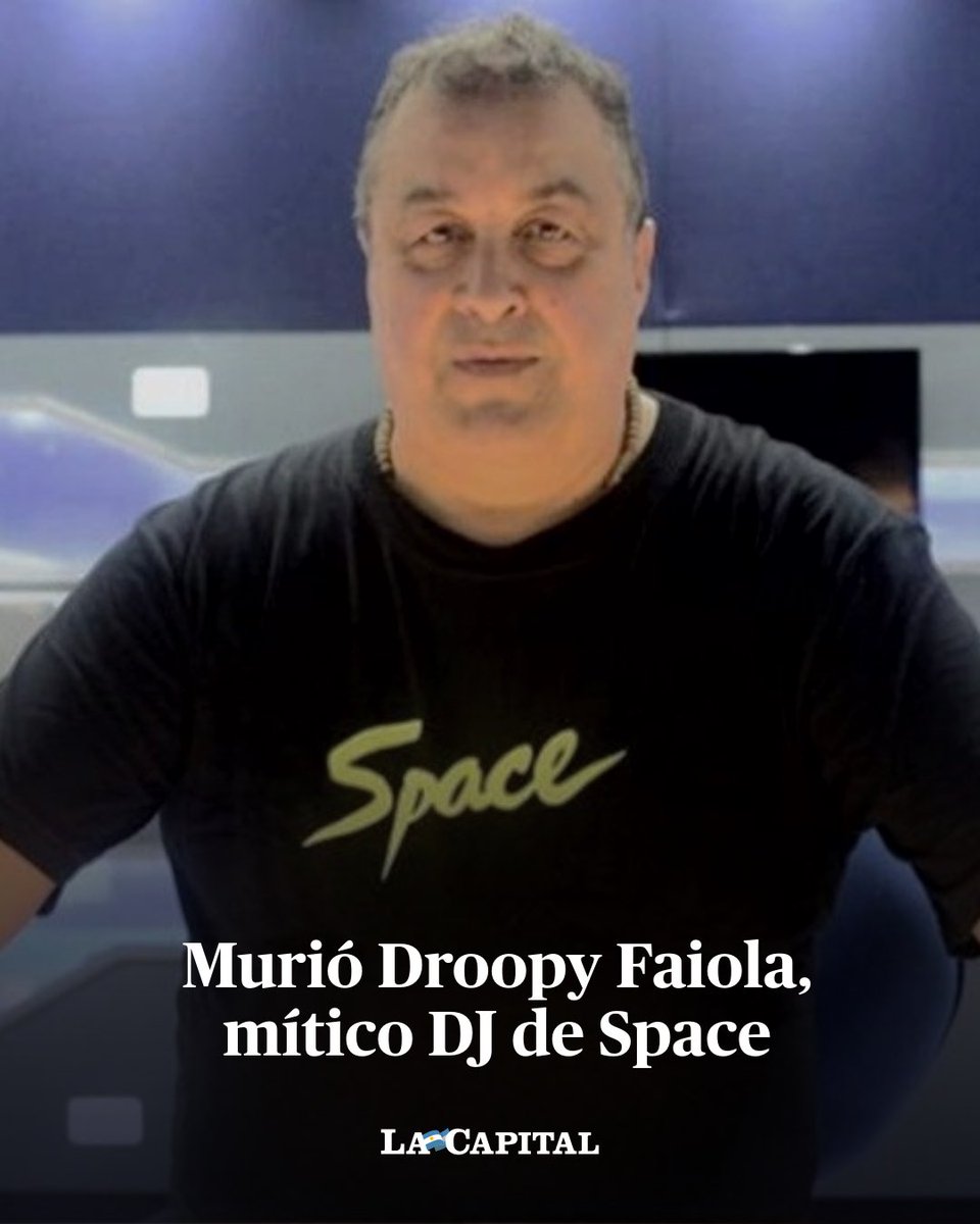 lacapital's tweet photo. 😢 Droopy Faiola, legendario disc jockey y productor musical de Rosario, falleció este viernes.

Sin dudas, es una jornada luctuosa para la cultura local, ya que poco antes se informó la muerte de la popular actriz Andrea Fiorino. https://t.co/mUmg0XAPOp