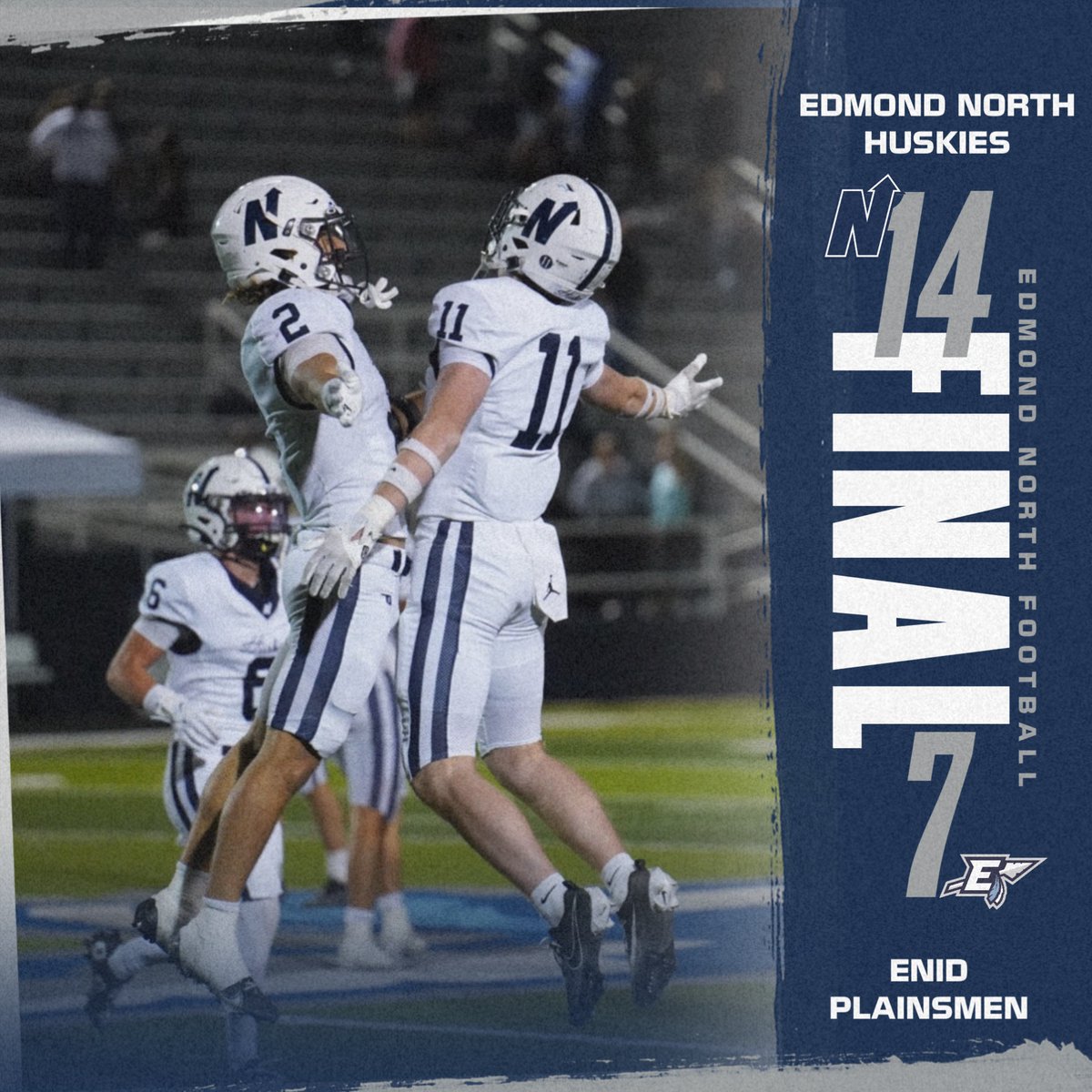 @edmondnorthfb goes on the road and gets win at Enid! #HuskyNation #uN1ty