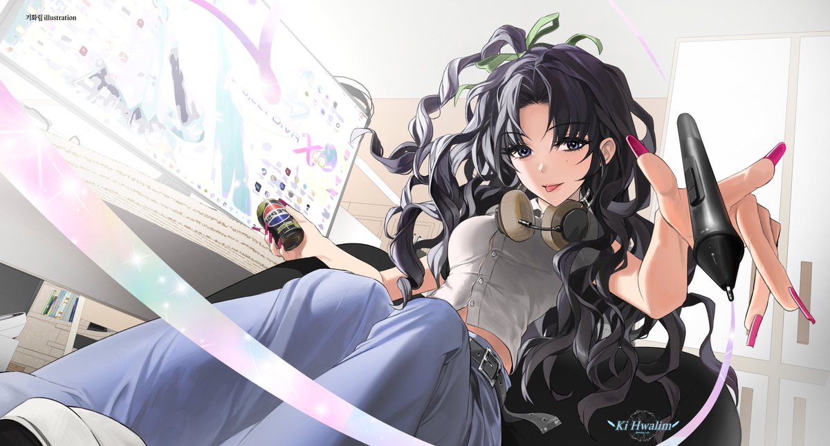 K2HAR2's tweet photo. 컴퓨터 배경화면으로 사용하려고 그린그림>//<🖌️ https://t.co/QRN2ovFiWQ