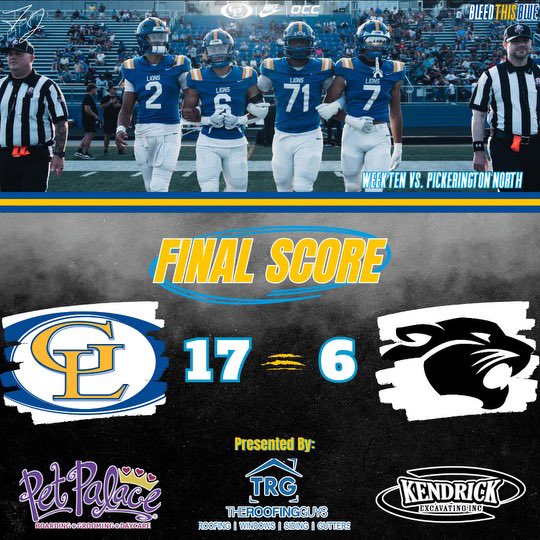 That’s the regular season!! 3-Peat OCC Champs!  #WeAreLions #BleedThisBlue  Enjoy!!