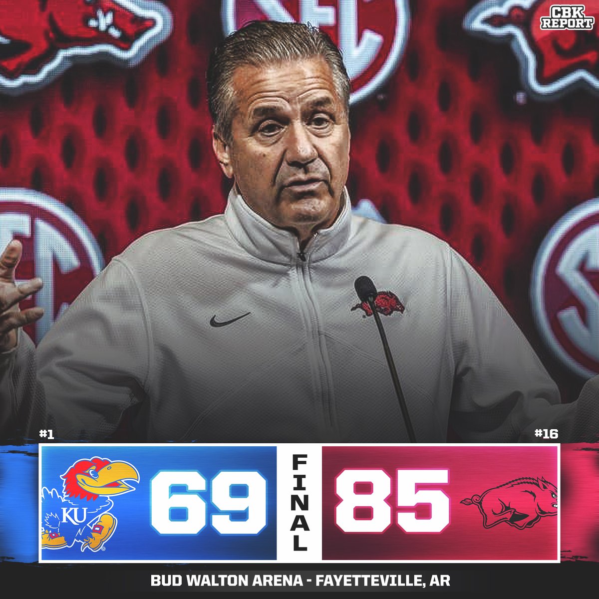Arkansas THUMPS Kansas in a charity exhibition! 🔥

Welcome to the Calipari era.