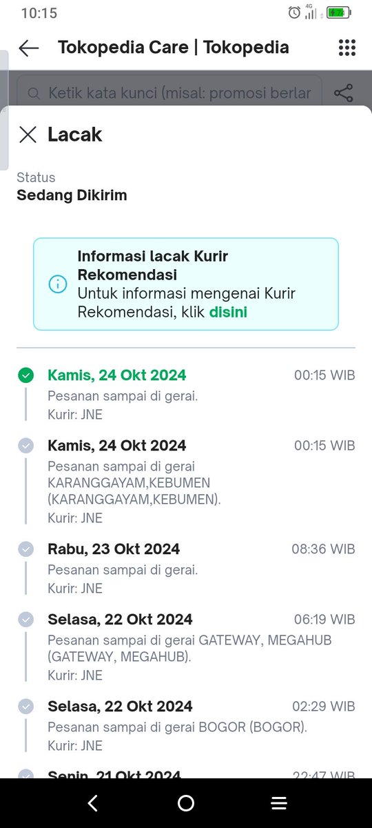 iKliwons's tweet photo. @JNECare 
Gimana ini barang mandeg udah Dari tanggal 24, complain lewat aplikasi hanya estimasinya saja yang diperpanjang, https://t.co/VTh2X76gUy