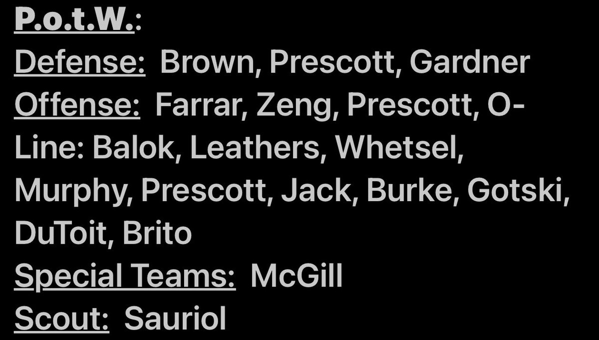 Adam Kolowski (@coachkolowski) on Twitter photo Congrats to some more Week 9 P.o.t.W. <a href="/JackBrown1845/">Jack Brown</a> <a href="/ThomasP56137772/">Thomas Prescott</a> <a href="/gardnerluke17/">Luke Gardner</a> <a href="/dane_farrar8/">Dane Farrar</a> <a href="/zeng_brennon/">Brennon Zeng</a> <a href="/BalokChristian/">Christian Balok</a> <a href="/JLeathers2027/">Jackson Leathers</a> <a href="/Jack_Whetsel/">Jack Whetsel</a> <a href="/willmurph25/">Will Murphy</a> <a href="/colinjack08/">Colin Jack</a> @ethanburke @Ethyn355293 <a href="/FBrito27/">Felix Brito</a> <a href="/arnodutoit/">Arno du Toit</a> <a href="/MarcusMcGill/">Marcus McGill</a> #12family34team Congrats to some more Week 9 P.o.t.W. <a href="/JackBrown1845/">Jack Brown</a> <a href="/ThomasP56137772/">Thomas Prescott</a> <a href="/gardnerluke17/">Luke Gardner</a> <a href="/dane_farrar8/">Dane Farrar</a> <a href="/zeng_brennon/">Brennon Zeng</a> <a href="/BalokChristian/">Christian Balok</a> <a href="/JLeathers2027/">Jackson Leathers</a> <a href="/Jack_Whetsel/">Jack Whetsel</a> <a href="/willmurph25/">Will Murphy</a> <a href="/colinjack08/">Colin Jack</a> @ethanburke @Ethyn355293 <a href="/FBrito27/">Felix Brito</a> <a href="/arnodutoit/">Arno du Toit</a> <a href="/MarcusMcGill/">Marcus McGill</a> #12family34team