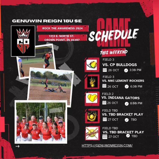 Last tournament of the fall! Come watch us play in Crown Point!