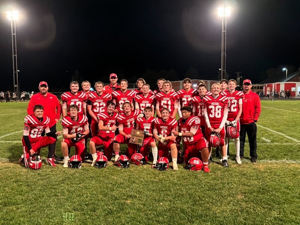 Hoxie Indians (8M-I) win the District Title tonight over Atwood Rawlins County 52-6 to remain undefeated (8-0) on the season. #sportsinkansas