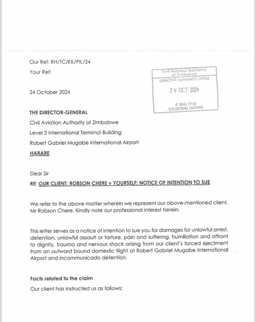 robohchere's tweet photo. I am still going through medical attention from the torture I was subjected to by state agents, Perpetrators and enablers of human rights abuse should be accountable to their actions.Thank you ⁦@ZLHRLawyers⁩ for serving notice of intention to sue. ⁦@namataik_⁩ ⁦ https://t.co/lnIxLQcStb