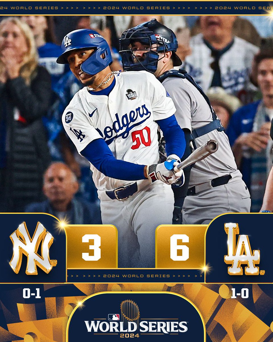 MLB_Mexico's tweet photo. Termina el primer juego de la #WorldSeries con victoria para los Dodgers ⚾️

#YoAmoElBeis https://t.co/VzjFmPd53Y