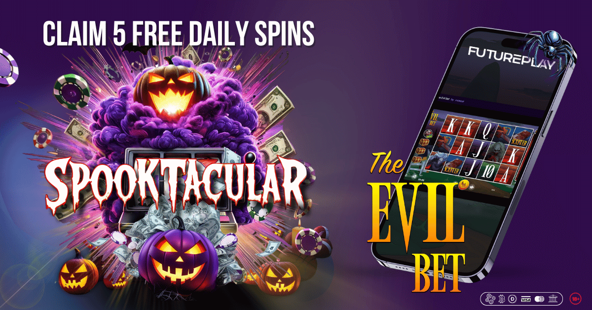 FuturePlay_com's tweet photo. 🎰 Today's Slot of the Day: Evil Bet by Mascot Gaming!
Join the Spooktacular Halloween fun and claim 5 FREE SPINS! 👻
⚠️ Free spins will be awarded the following day.
#FuturePlay #Halloween #freeSpins #EvilBet https://t.co/xTfDlY8kn2