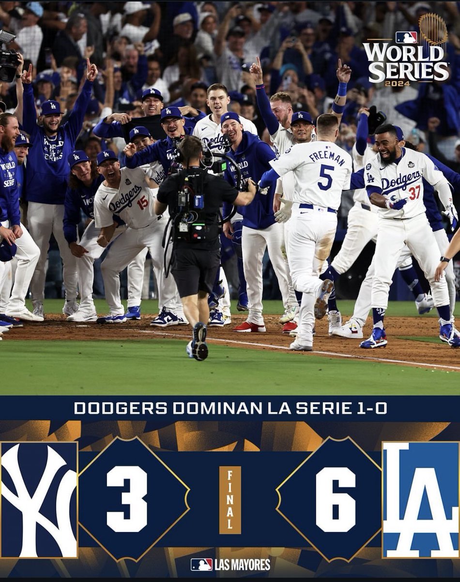 tvmaxdeportes's tweet photo. LOS DOGERS PEGARON PRIMERO ⚾️😬🔥| Dejaron tendidos en el terreno a los Yankees y toman ventaja en la Serie Mundial. #FullMLB https://t.co/iKuz1wrHo3