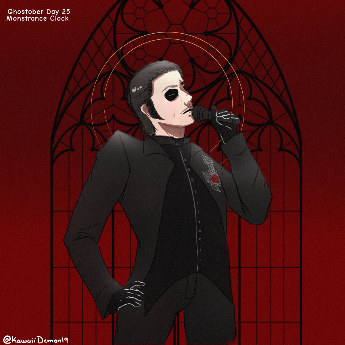 #ghostober Day 25
Monstrance Clock 🖤🌹
<a href="/Hysteric_Muse/">Muse</a> 

#thebandghost #ghostband #tobiasforge #Ghost #ghostbc #digitalart #ilustration #ghostober2024 #ghostfanart #papaemeritus #cardinal #copia #cardinalcopia #monstranceclock #fanart #digitalartwork