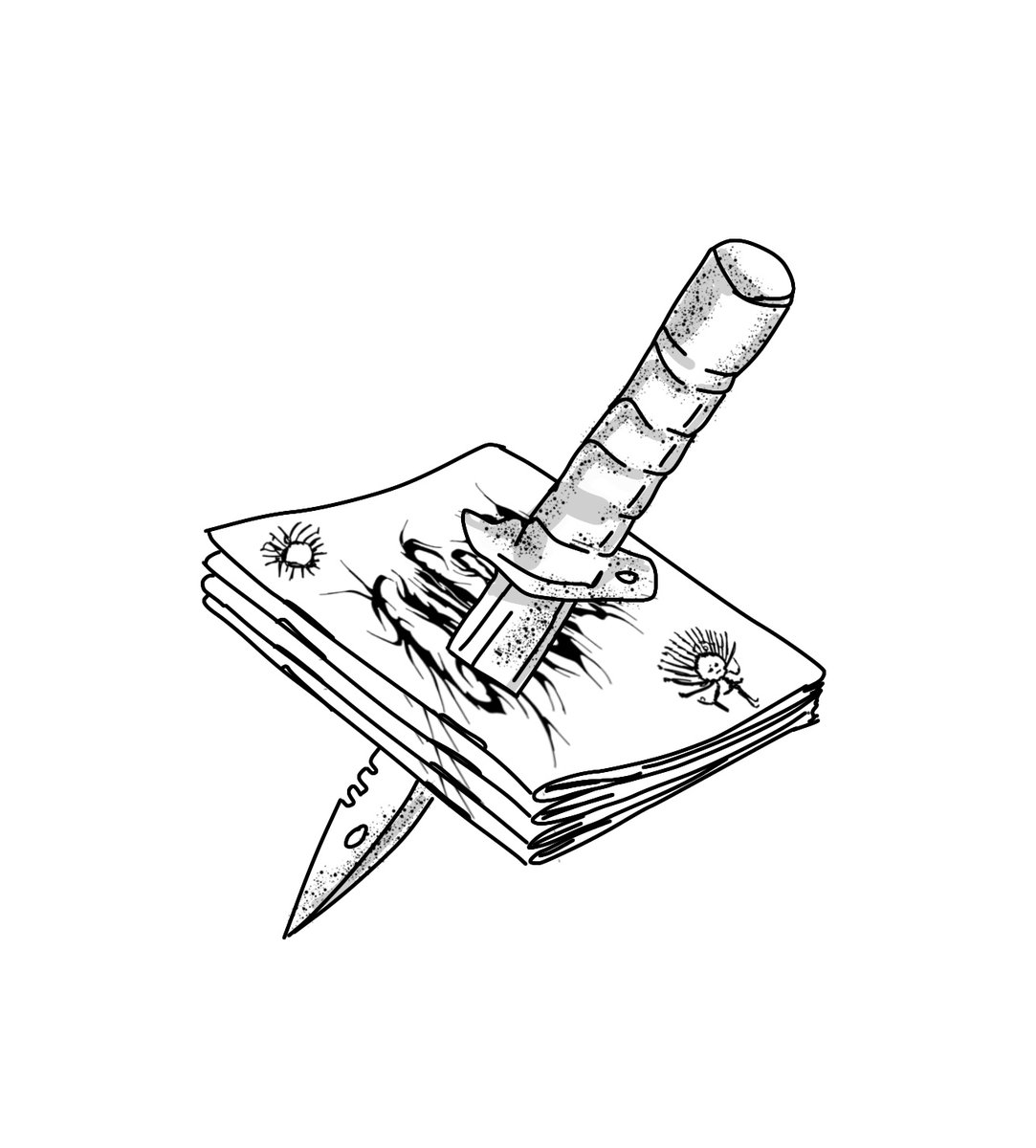 Gangrena será un zine de trazo primigenio que surgirá bajo el manto de Talmud Editions en breve.