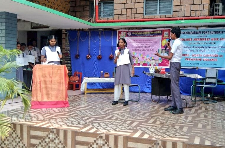 vptIndia's tweet photo. Vigilance Wing of Visakhapatnam #Port Authority have organised for Administration of #IntegrityPledge and for performing of Short #Playlet at Seventh-Day Adventist #highschool School in connection with the Ongoing series of events @ VAW, 2024.
@shipmin_india @CVCIndia https://t.co/0MZXBfWl7L