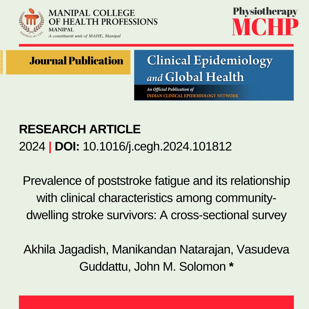 Physiotherapy MCHP (@ptmchp) on Twitter photo <a href="/PtMchp/">Physiotherapy MCHP</a> congratulates its PhD scholar Ms. Akhila Jagadish and her supervisors Dr. John Solomon and Dr. Manikandan for publication in the CEGH Journal. 🎉Kudos team!
Read on: doi.org/10.1016/j.cegh…
<a href="/MAHE_Manipal/">Manipal Academy of Higher Education</a> <a href="/DoRMAHE_Manipal/">Directorate of Research, MAHE, Manipal</a> <a href="/MCHP_MAHE/">MCHP</a> <a href="/johnsolomon78/">John Solomon</a> <a href="/PtMchp/">Physiotherapy MCHP</a> congratulates its PhD scholar Ms. Akhila Jagadish and her supervisors Dr. John Solomon and Dr. Manikandan for publication in the CEGH Journal. 🎉Kudos team!
Read on: doi.org/10.1016/j.cegh…
<a href="/MAHE_Manipal/">Manipal Academy of Higher Education</a> <a href="/DoRMAHE_Manipal/">Directorate of Research, MAHE, Manipal</a> <a href="/MCHP_MAHE/">MCHP</a> <a href="/johnsolomon78/">John Solomon</a>