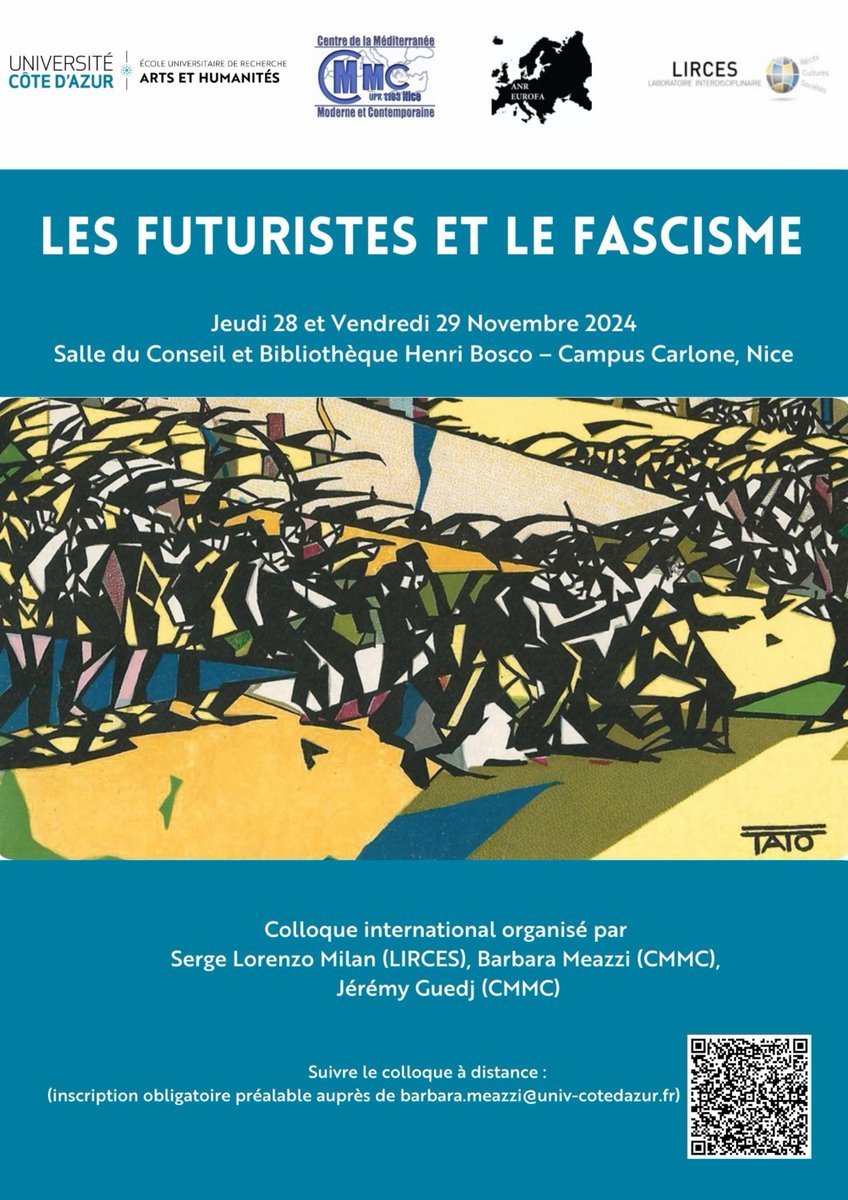 eialongo's tweet photo. So  very pleased to be asked to give the keynote address at Les futuristes  et le fascisme conference in Nice, France this November at the Université Côte d'Azur. https://t.co/jMEhbvwaGr