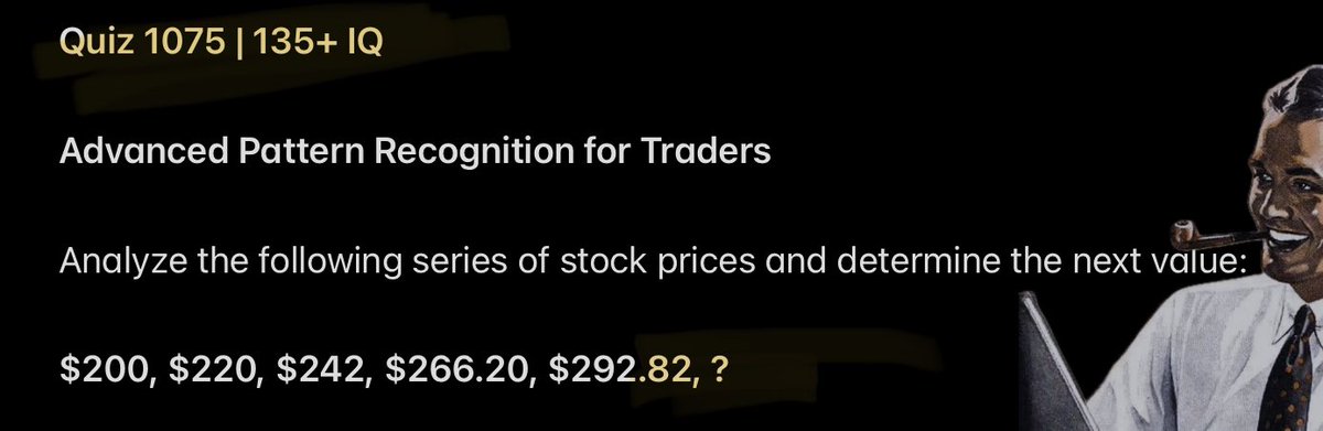 commandenteSD's tweet image. 🚨 Trader IQ Test Alert! 🚨
You’ve got 90 seconds ⏳
⭐️⭐️⭐️ Can you crack the pattern?
✍️ Reply with the correct numbers:
X X
Winners get a DM from me! 🏆
•••
🔄 RT & tag a smart friend—let’s see who’s got the sharpest mind!
•••
#Pattern_Recognition #TraderIQ $SPX