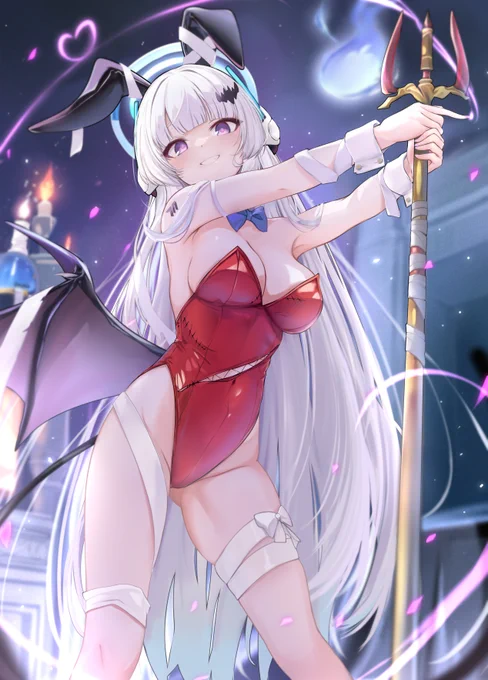 #BlueArchive#ブルアカ生塩ノア/ハロウィン.ver『さぁ先生、今夜はこの悪魔と遊んでいただきます.……逃げても無駄、ですよ?』 
