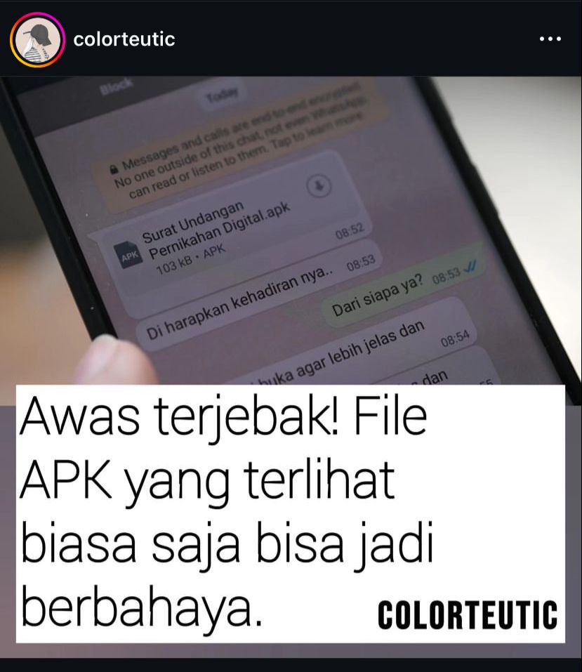 Ngeri banget gaess, sekarang APK berbahaya udah banyak banget di Chatting App! 😱 Kalian pernah nemu yang kayak gini juga ga? Coba reply! 👇