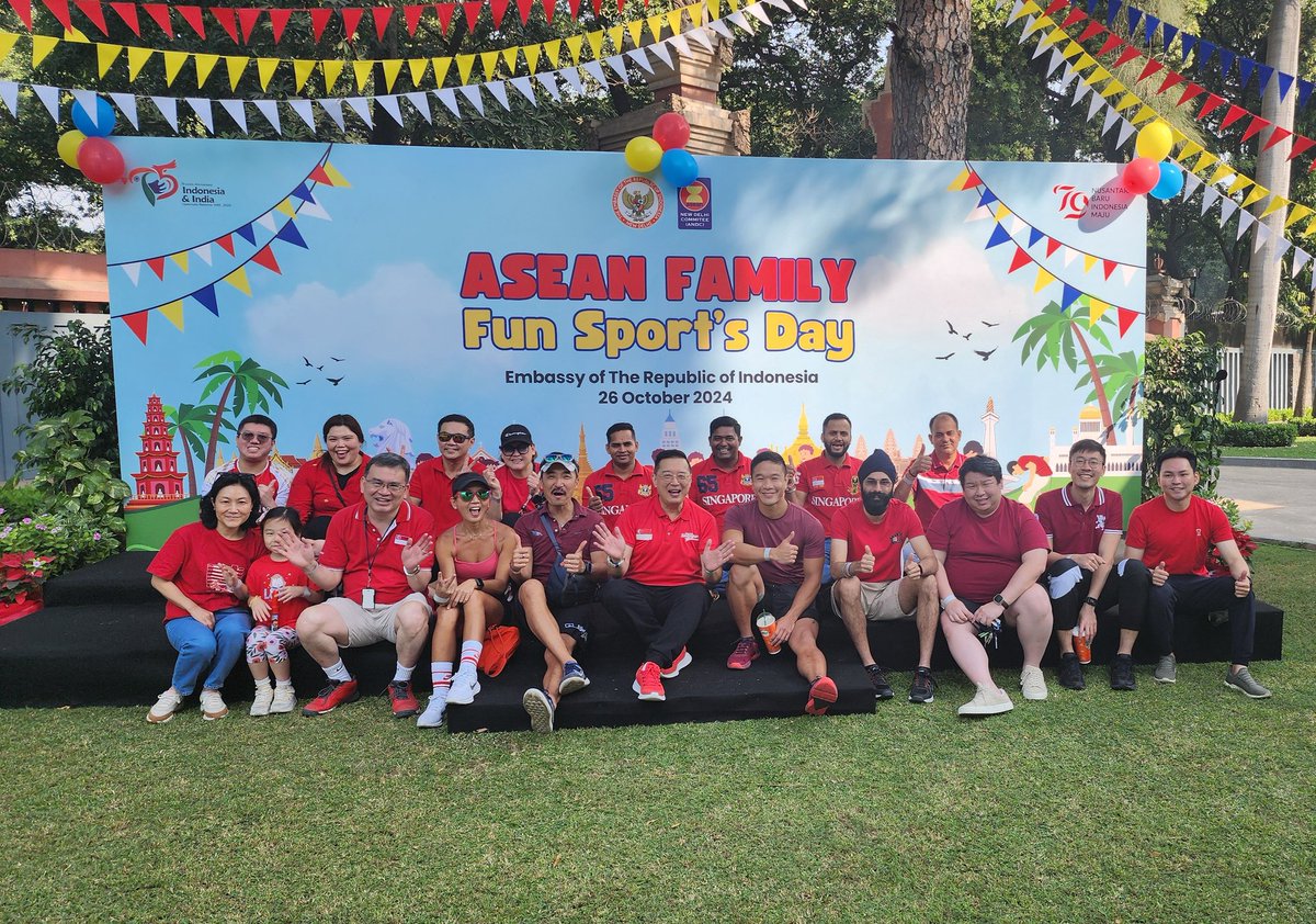SGinIndia's tweet image. Excited to participate in The #ANDC ASEAN Family Fun Sports Day organised by  Amb @krisnamurthiINA and our friends at 🇮🇩 Embassy  @KBRI_NewDelhi! #ASEAN @ASEAN