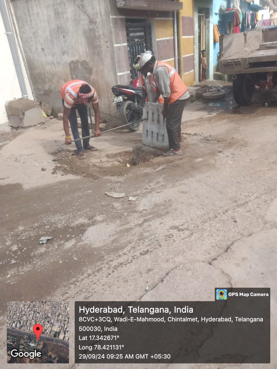 EJambagh's tweet photo. @iqbalkhan490 @GHMCOnline @CommissionrGHMC @ZC_Charminar Dear Citizen inconvenience caused is regretted,  attended https://t.co/7ZVZ4pwvFD