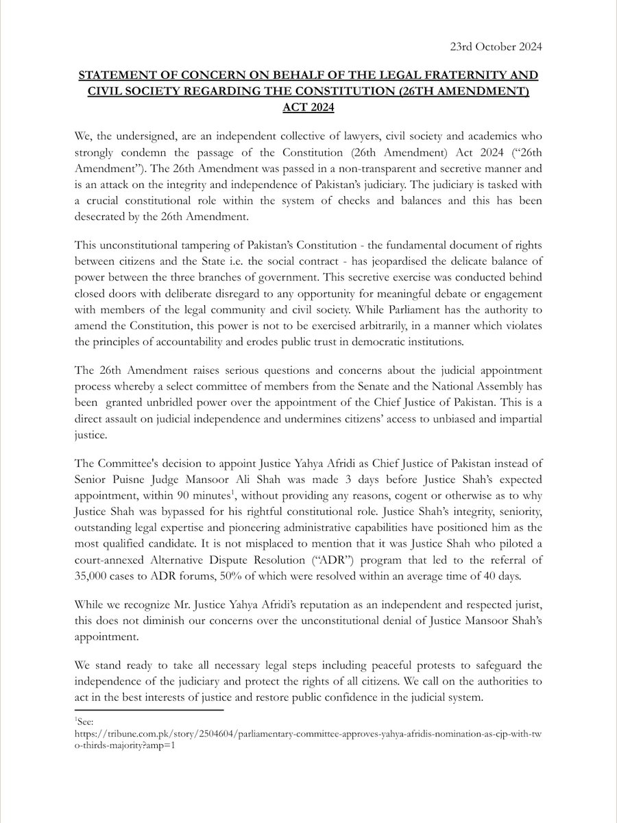 SumZaidi's tweet photo. We wanted to register our rejection of the 26th Amendment and invited others to support us.

#scrapthe26thamendment https://t.co/ZexAr5cB0i
