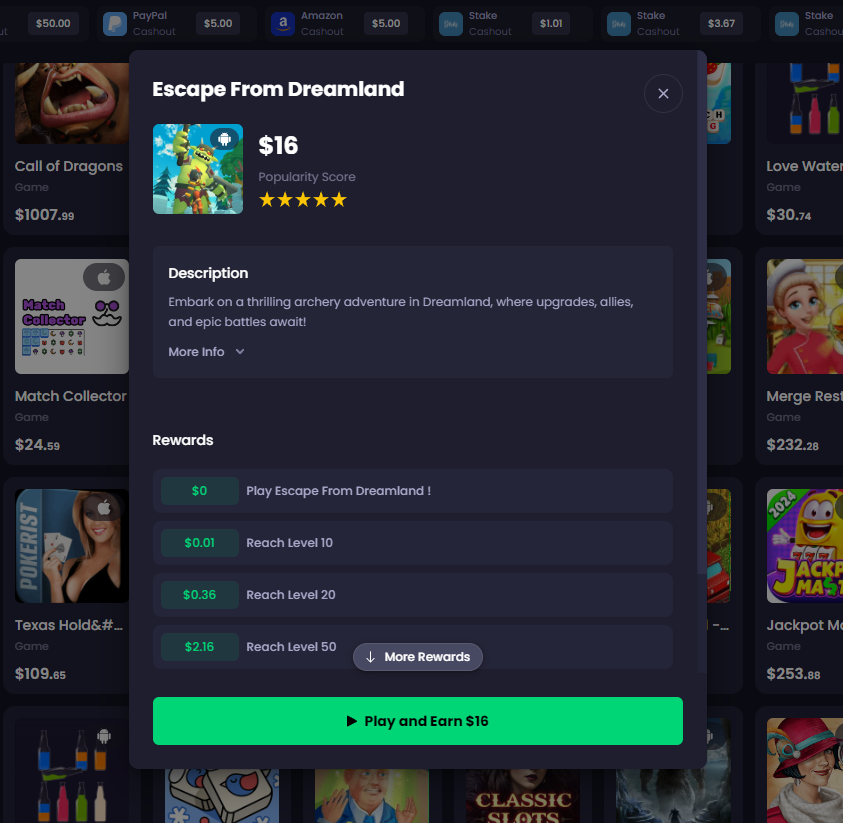 FreeCashGames's tweet photo. Earn $16 playing Escape From Dreamland on #freecash
Get paid as you reach levels and withdraw payment instantly!
Earn #crypto including #bitcoin #doge #litecoin #ethereum
#gaming #gamingoffers #offers #games #mobilegaming
Join - https://t.co/bZEwvafBRx https://t.co/4EZT2dqyoc