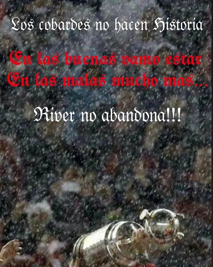 LeanRiver97's tweet image. Los que tiran la mala,de que ya fue está copa,esto es fútbol vieja.
River no abandona!!!💪🏽
Aunque los jugadores estén re falopa el martes todo va ser totalmente distinto...
ELIJO CREER🇮🇩