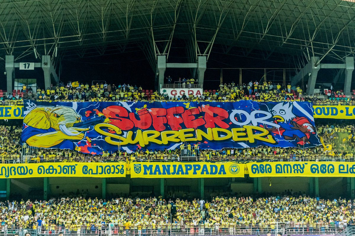 KeralaBlasters's tweet image. We heard you from the first minute to the last.

We never take your support for granted 💛

#KeralaBlasters #KBFC #YennumYellow