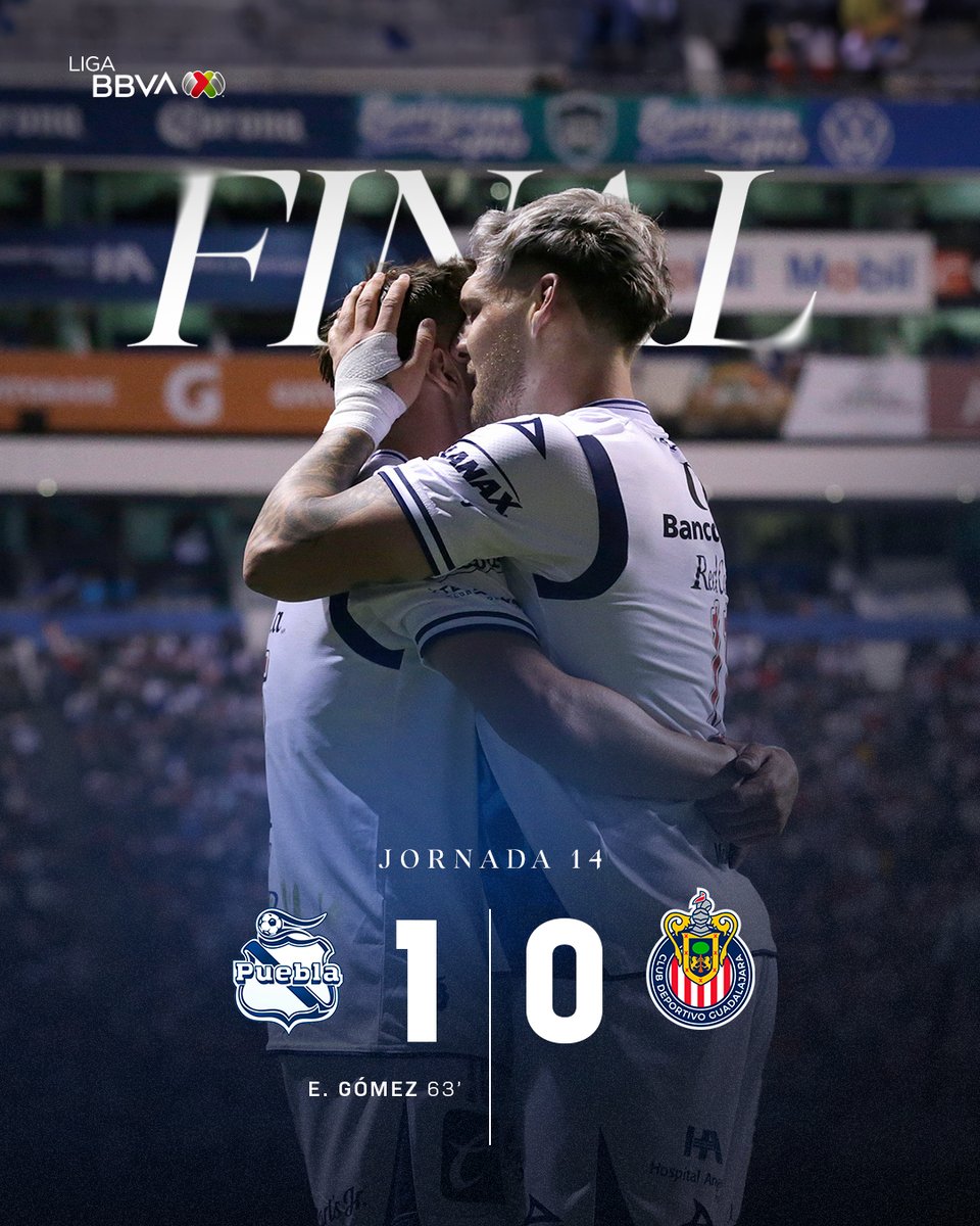¡VICTORIA ENFRANJADA! 🎽

<a href="/ClubPueblaMX/">Club Puebla🎽</a> gana por la mínima con un GRAN gol de Emiliano Gómez y los 3️⃣ puntos se quedan en casa. 🔥

Los detalles 👉: goo.su/MKKMBD

#J14 #Apertura2024