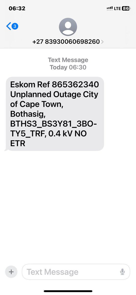 Visk30's tweet photo. @CityofCT it’s the second time this month Bothasig has no power. We were off for 4 days, 2 weeks ago and now we are off again. No reasons given. I had to throw away so much food!This is ridiculous and we need answers. No one seems to care that this is an on going problem for us. https://t.co/KNdo03UU6c