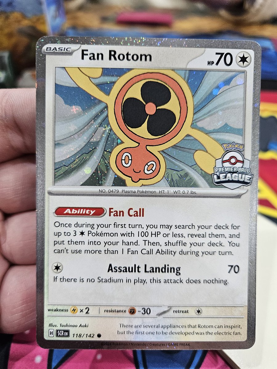 fan rotom pokemon card Pokemon Prismatic Evolutions Fan Rotom Masterball Holo 085/131 main image 1
