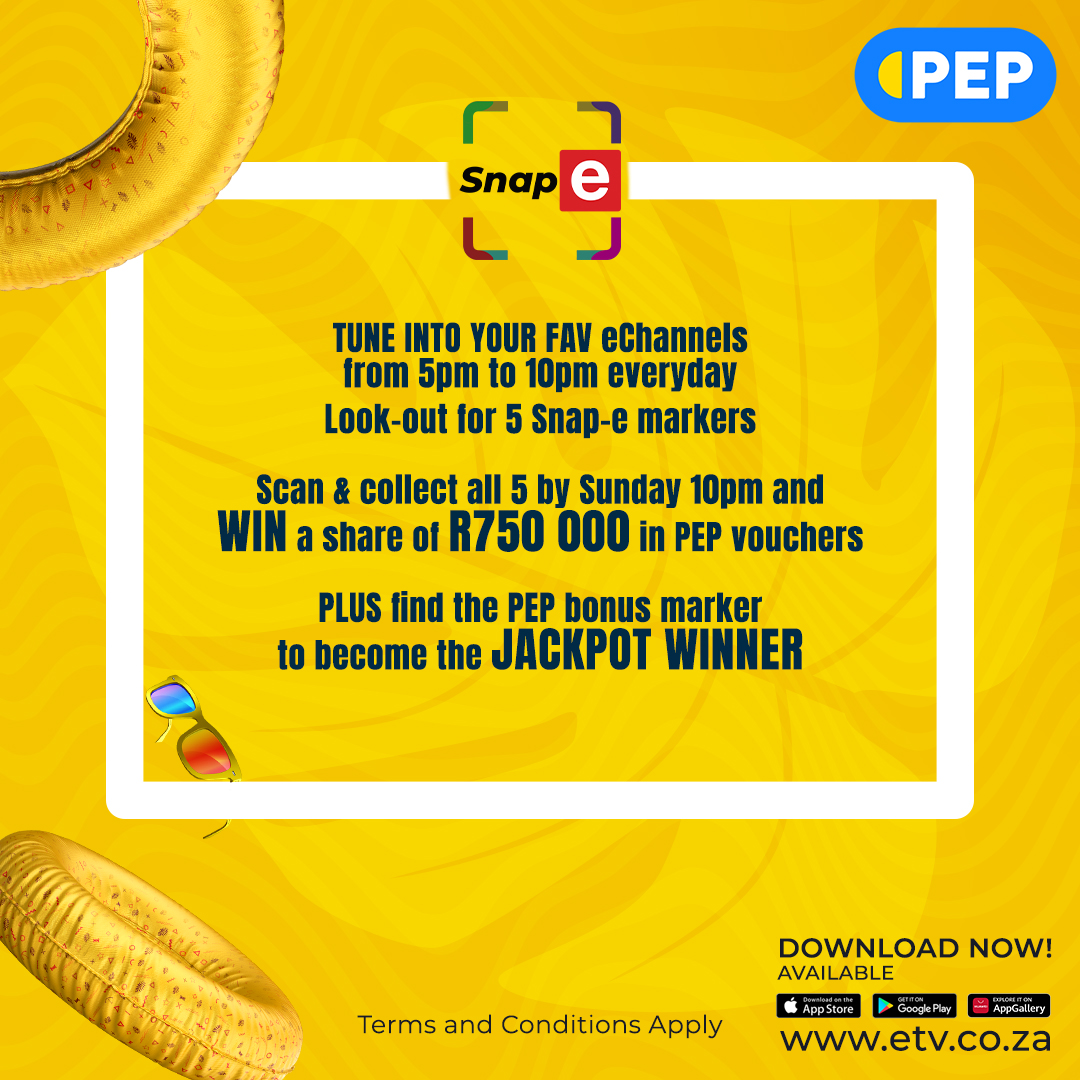 etv's tweet photo. Summer Is Here โ๏ธ๐๐๐WIN your share of R750 000 in PEP vouchers!๐๐๐ฐ #Snap_e https://t.co/vo7LZJogkk