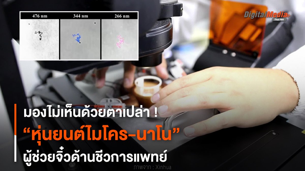 ThaiPBS's tweet photo. #หุ่นยนต์ไมโครนาโน (#MicroNanoRobots) เป็น #หุ่นยนต์ ขนาดเล็กจิ๋วที่สามารถช่วยเหลือมนุษย์ในภารกิจอันตรายและต้องอาศัยความแม่นยำบางอย่างได้
📌อ่านต่อ : https://t.co/Jdj1DkKcRM
#ThaiPBSSciAndTech #ThaiPBSNOW #ThaiPBS https://t.co/OKpQNa0ZfR