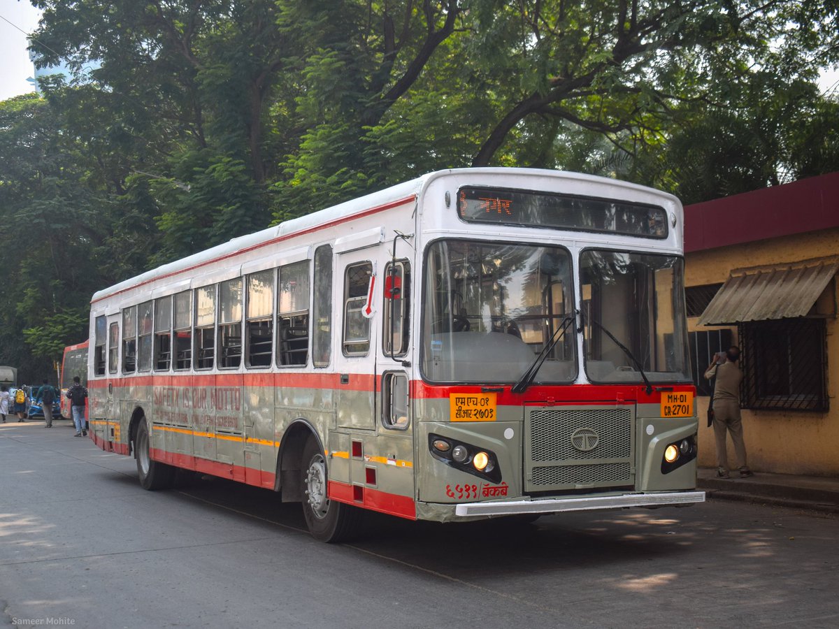 Sameermohite285's tweet photo. The Comeback we didn't see coming..❤️🩶
.
@myBESTBus first TATA LPO 1618 ACGL in Safety is Our Motto Livery (Diesel Version).
.
#bestbus #bestundertaking #citybus #busfan https://t.co/hKVCgSC0Cf