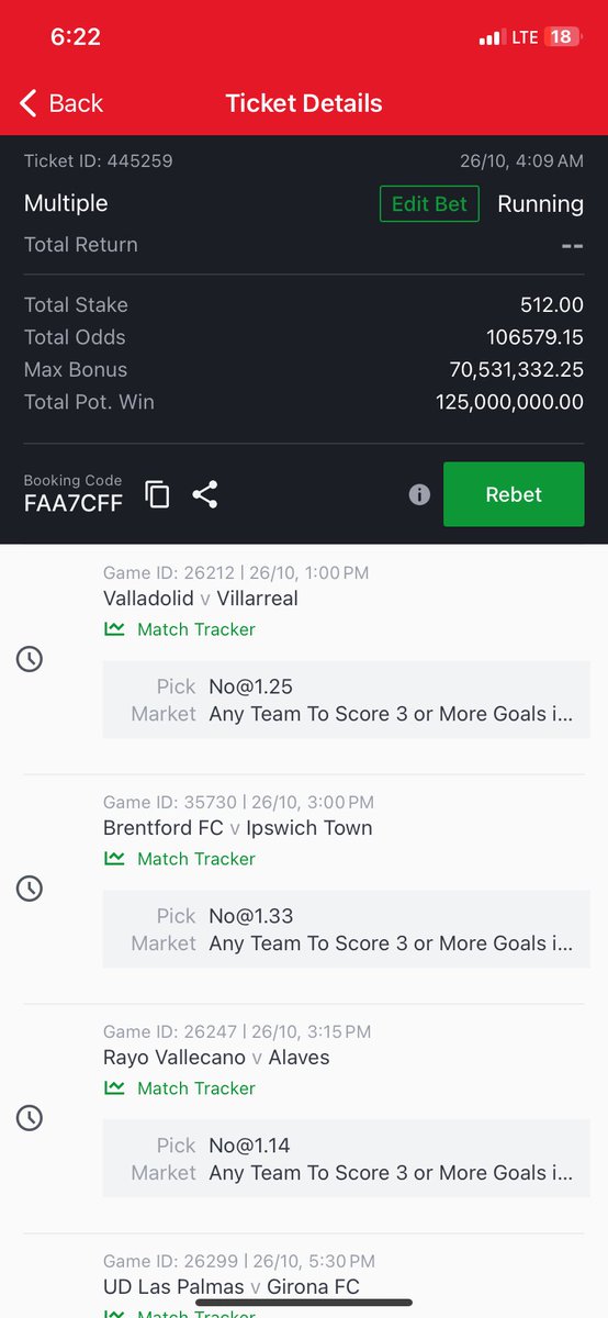 BlaqYonda7's tweet photo. 2024 Blessing 🪽🪽 (No 3 goals in a row)

106k odds (Today only)

512 wins 125 million 

Retweet and drop id https://t.co/2rC7kZvOKm