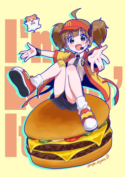 #いまだけダブチ食べ美 のこと考えると、嬉しくなってつい描いちゃうんだぁ 