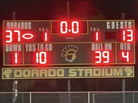 PuebloFootball's tweet photo. #Final: Pueblo (2-6) was edged out by CDO (5-3) on the road 37-13. Warriors will play at Catalina Foothills (1-7) next Friday. #WarriorBLOCK ๐ https://t.co/EfrZkALIQM