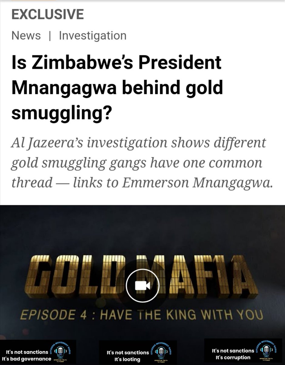 Citizensmovrad's tweet photo. #ItsNotSanctions
#ItsLooting
What could these looted funds do for the people of Zimbabwe? Looting is not patriotic... https://t.co/9zxqCPsYrh