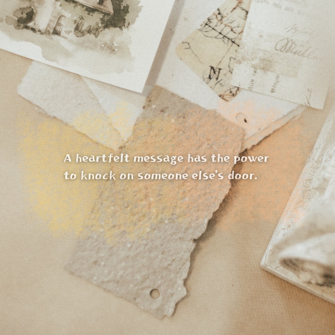 PositiveV247's tweet image. Words spoken from the heart echo gently into another’s.

A heartfelt message has the power to knock on someone else’s door.

A warm word could brighten someone’s entire day.

#Sincerity #KindWords #Connection #Empathy #Heartfelt #PowerOfWords #Understanding #Comfort #Positivity