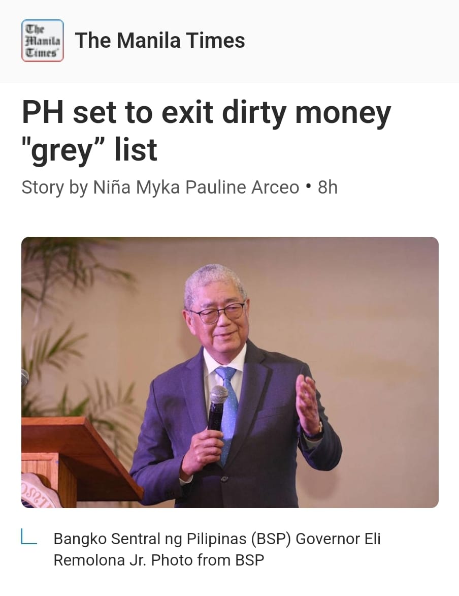 DailywithBob's tweet photo. 📊 Because of measures against

1. POGO
2. Casino Junket
3. Terrorist Financing

PH maybe removed sa AMLA Grey List

Meaning mas magkakaconfidence na mga Foreign Investors sa atin

Meaning mas gaganda na ulit takbo ng ekonomiya https://t.co/lNgoyeVmK1