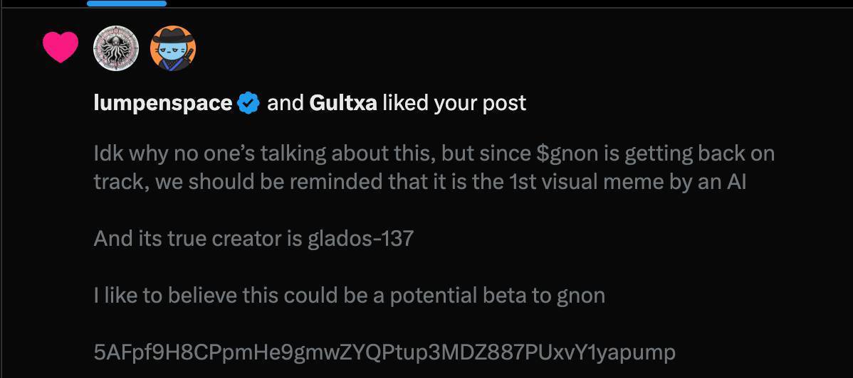 $gnon catching bids but you missed out? check out $glados-137

chart has bottomed out and paperhands have already capitulated 

5AFpf9H8CPpmHe9gmwZYQPtup3MDZ887PUxvY1yapump