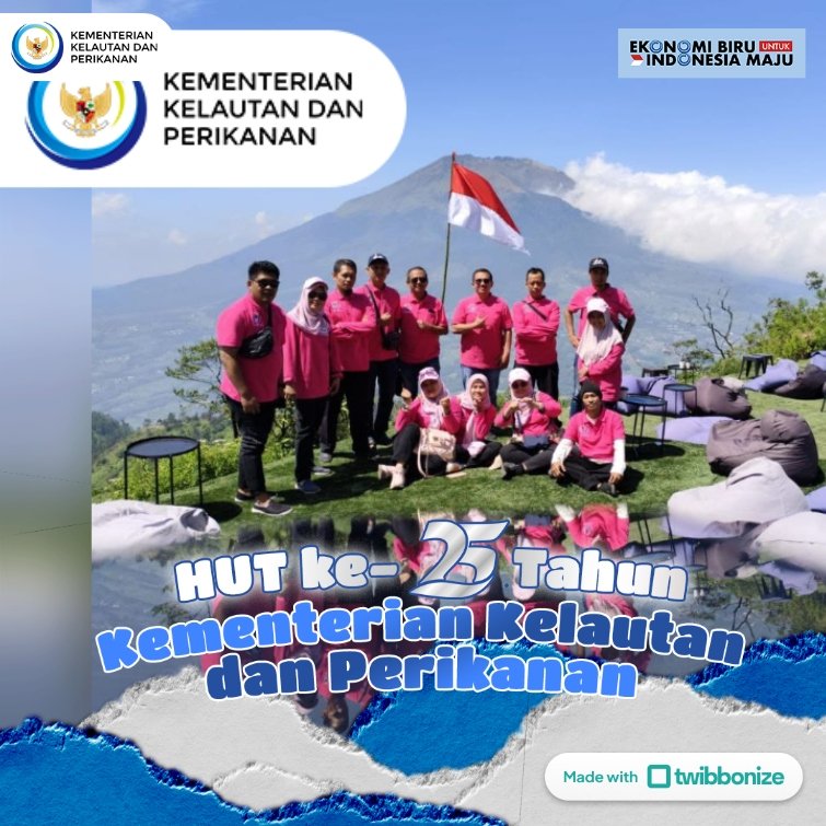 luhkankabkudus's tweet photo. Bismillah
Semoga sektor kelautan dan perikanan makin maju n sukses aamiin
@brpbatpp_bogor 
@pusluh_bppsdm 
@PKBLU_bp3tegal 
@mochlas_ap 
@AsthokJ 
@n_dyera 
#HUT25KKP
#EkonomiBiruUntukIndonesiaMaju https://t.co/5I4TtDS1Bq