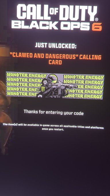 COD Warfare on X: “711 animated calling card https://t.co