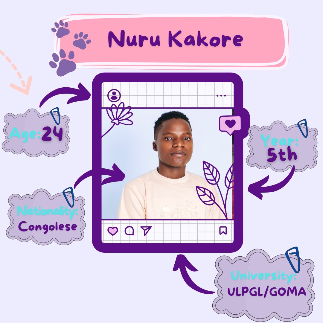 FAMSA_SCOPE's tweet photo. Meet Nuru Kakore, a 5th year medical student from Congo who is currently the Central Africa Regional Coordinator for FAMSA SCOPE! https://t.co/9cl1uKs5aj