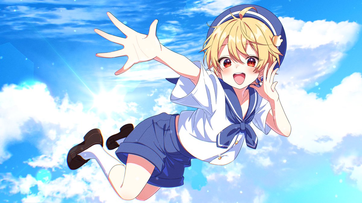 am_chihare's tweet photo. ✨️☁️新ビジュアルぅ☁️✨️
『どこまでもキミといっしょだからねっ!』
【素敵な絵師様: #kodebiru2 様】 https://t.co/vahACngWbt