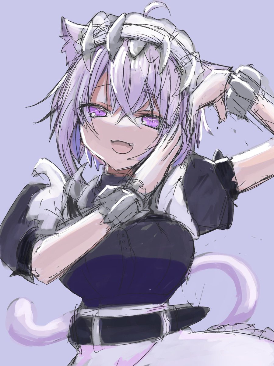 猫又おかゆ 「ひらり はらり 女の子パロ #絵かゆ   #モエチャッカファイア 」|りゅうき つきはのイラスト