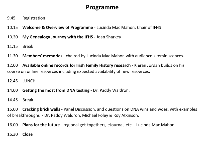 Irish Family History Society – 40th Anniversary Conference, coming up Saturday 23rd November 2024 at the Croke Park Hotel (next to Croke Park), Dublin. Tickets available from our web site: ifhs.ie
#Genealogy #FamilyHistory #IrishRoots