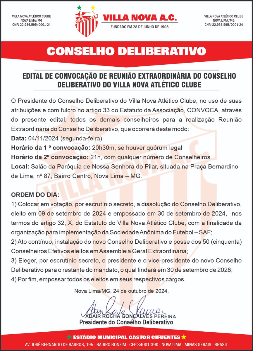 villanova_ac's tweet photo. EDITAL DE CONVOCAÇÃO - ASSEMBLEIA-GERAL EXTRAORDINÁRIA https://t.co/Y27MoLxLbq
